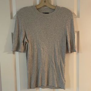 Grey Ribbed Knit 3/4 Tee from the Gap